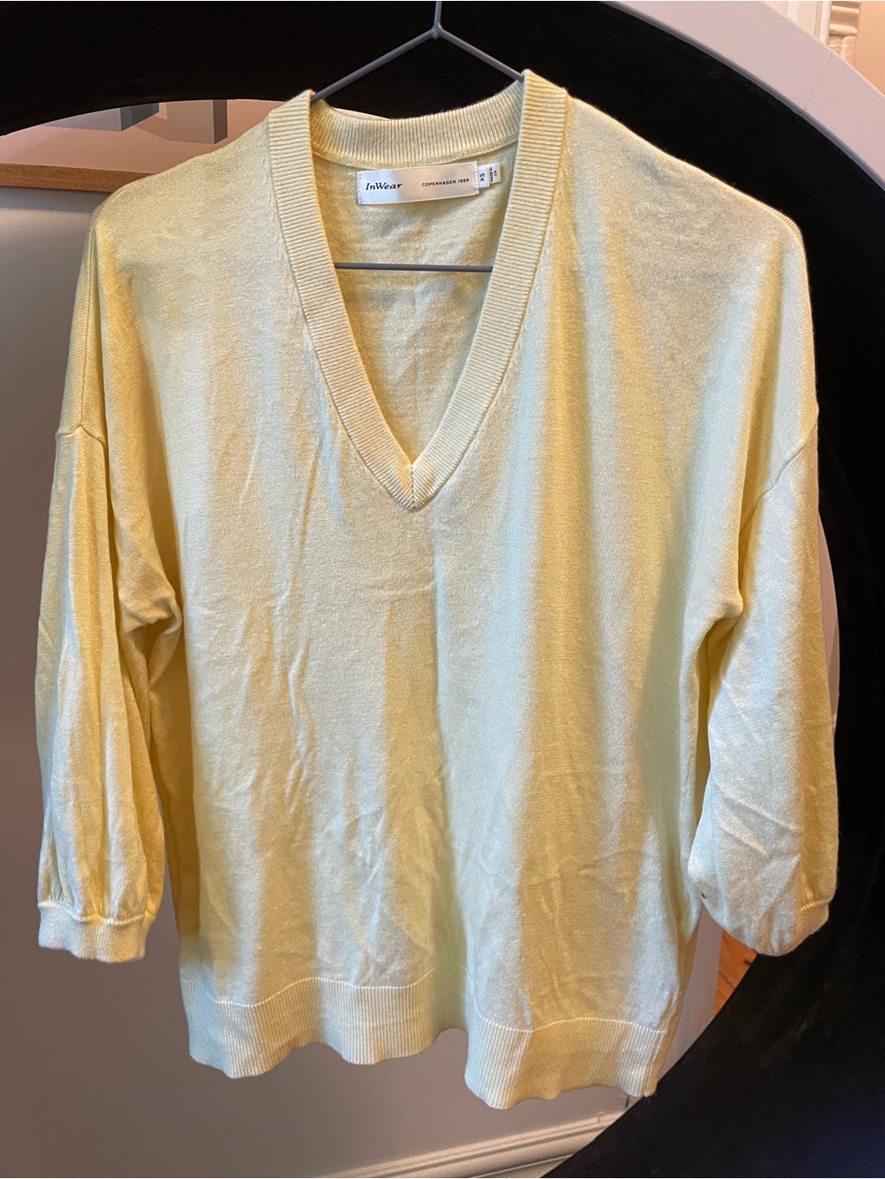 InWear V-Neck Sweater in Butter Yellow